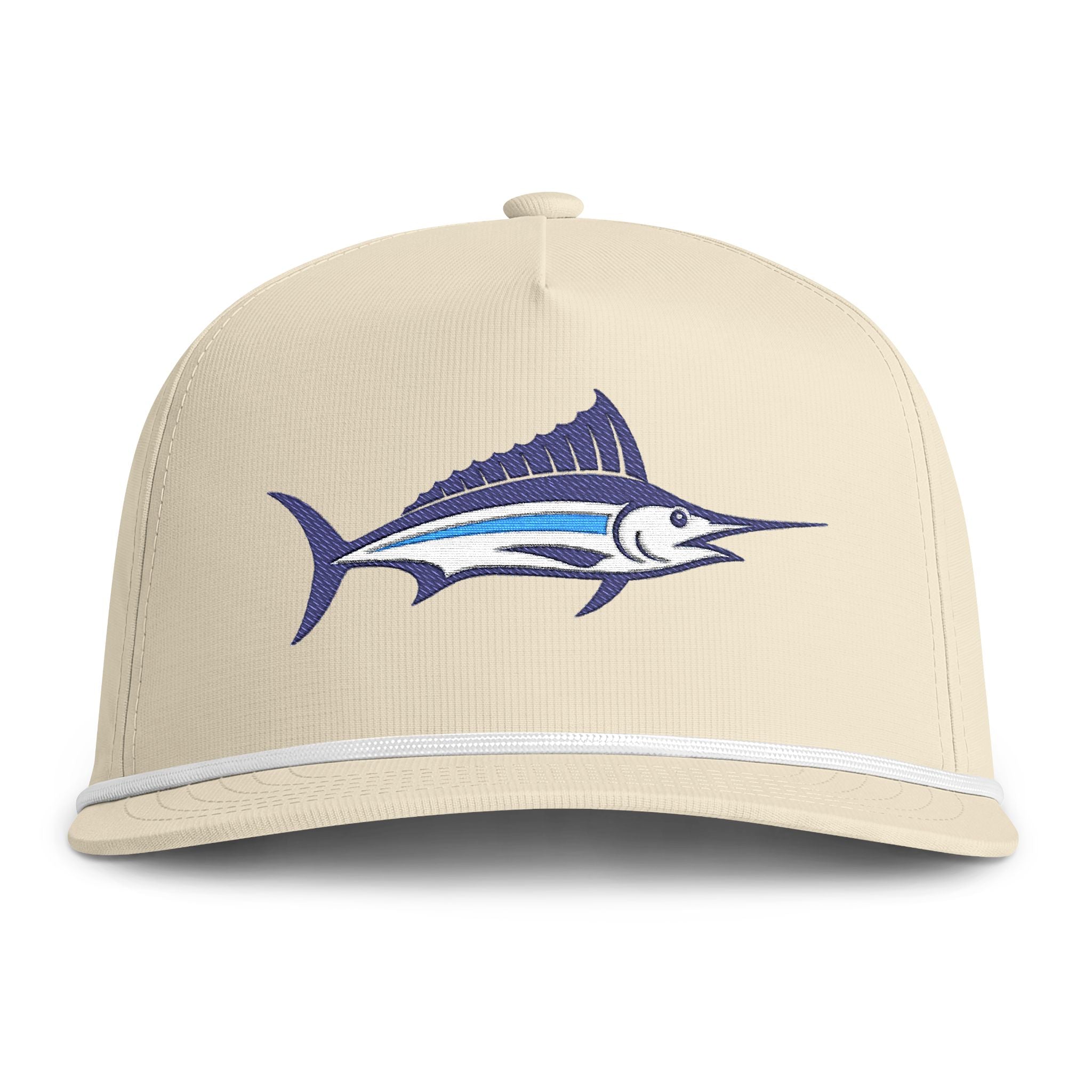 Embroidered Marlin Rope Hat | Cream