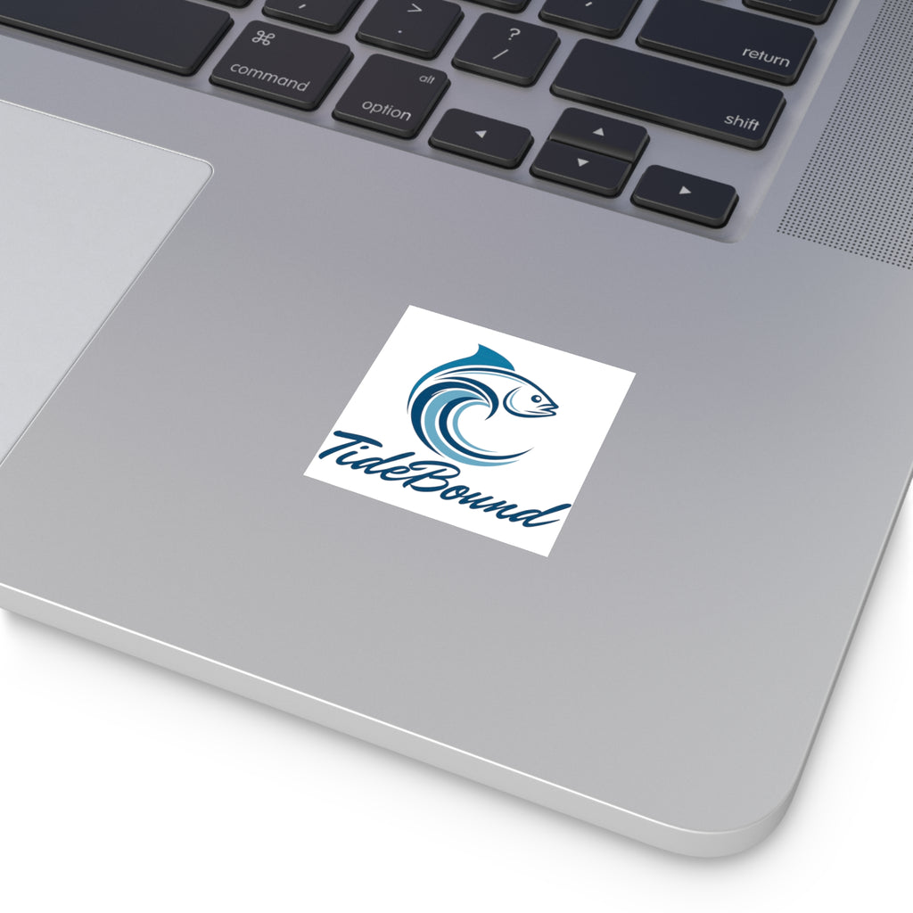 TideBound Square Vinyl Sticker Decal White