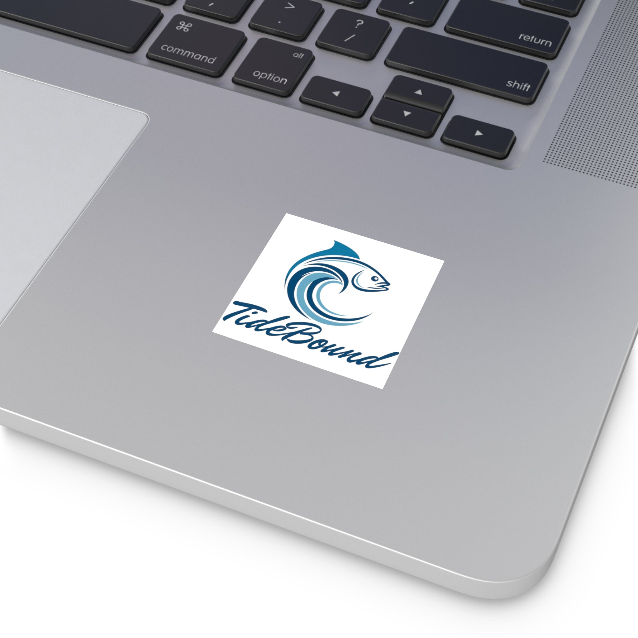 TideBound Square Vinyl Sticker Decal White