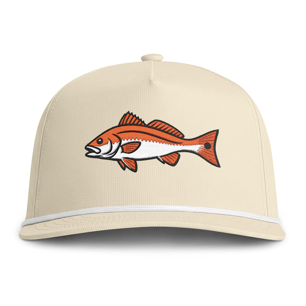 Redfish Embroidered Rope Hat | Cream
