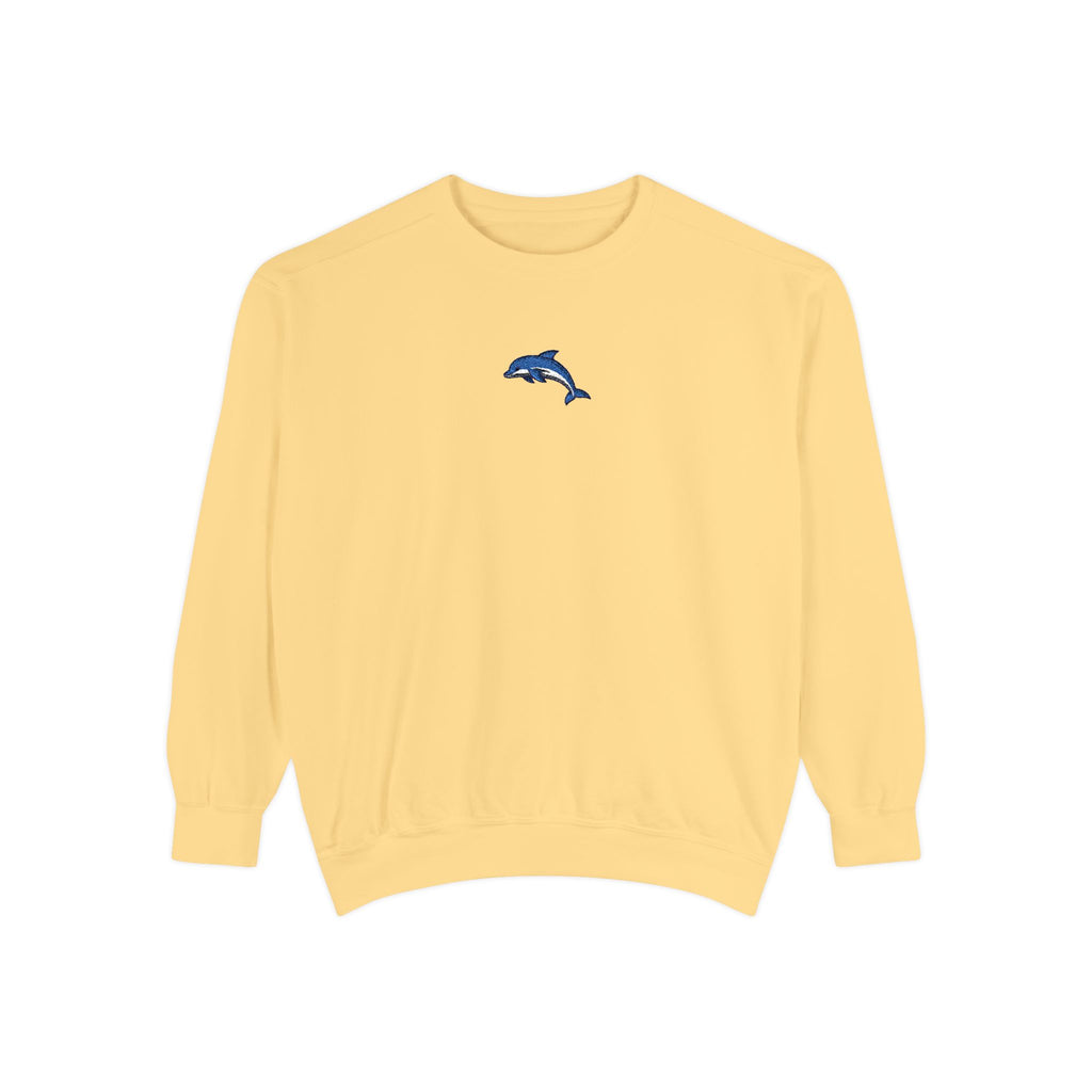 Dolphin Embroidered Crewneck Sweatshirt