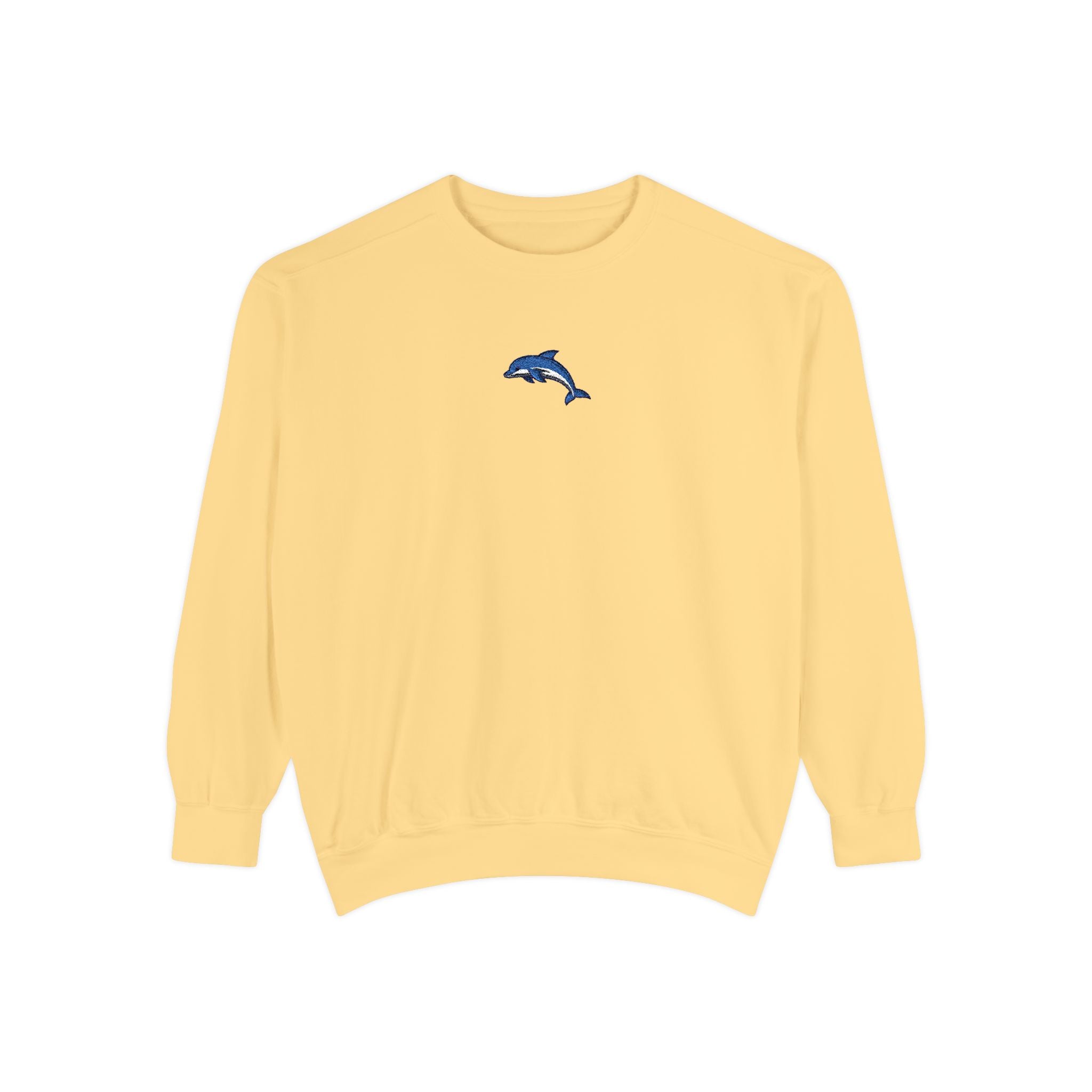Dolphin Embroidered Crewneck Sweatshirt