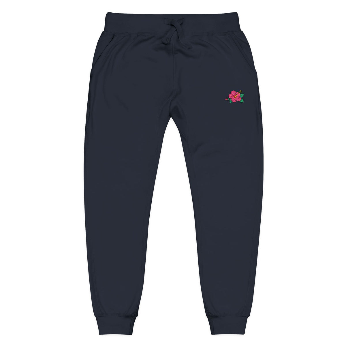 Embroidered Hibiscus Sweatpants