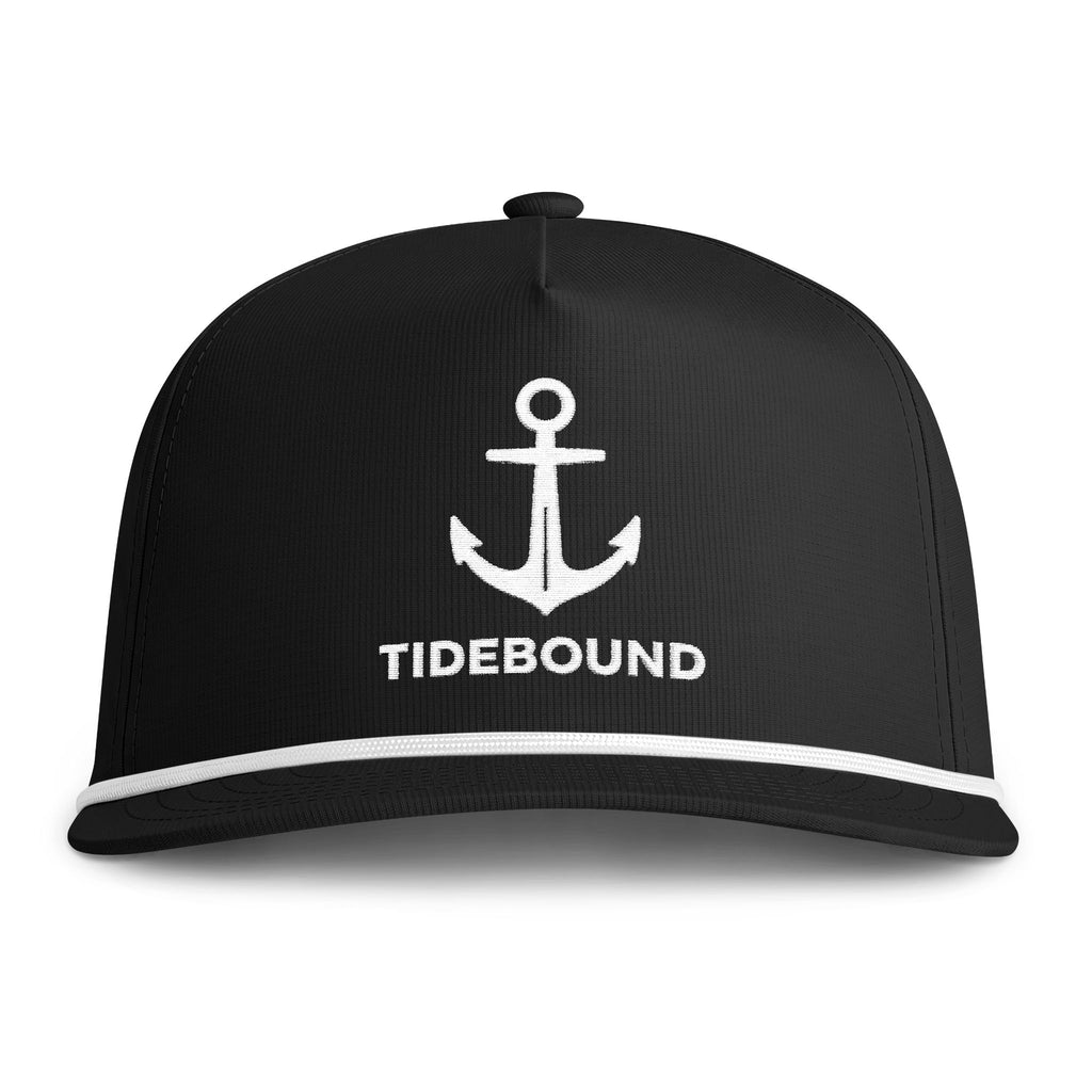 Tidebound Anchor Embroidered Rope Hat | Black