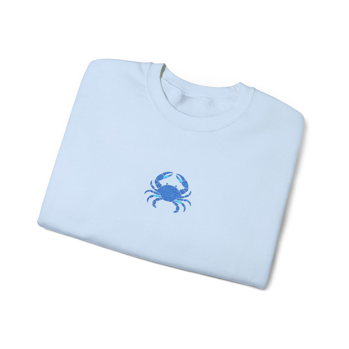 Blue Crab Embroidered Sweatshirt