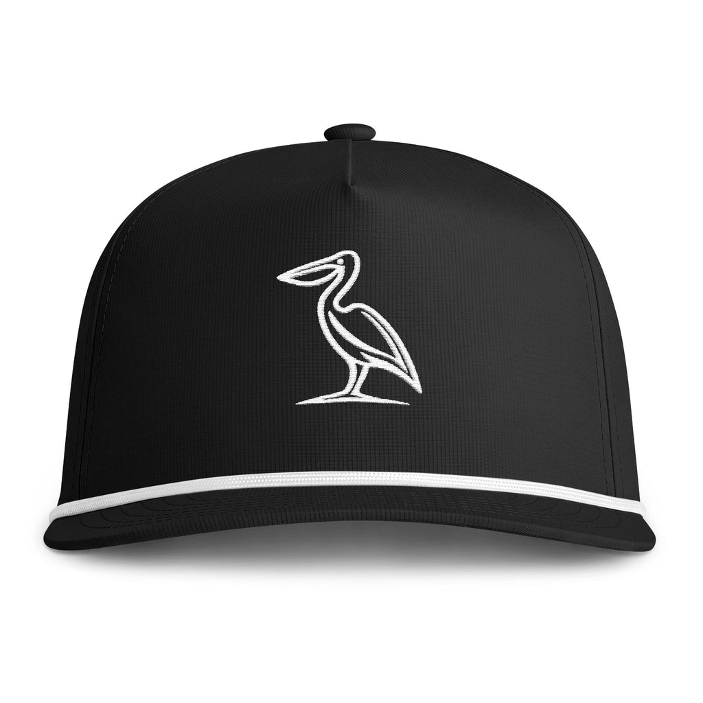 Pelican Embroidered Rope Hat | Black