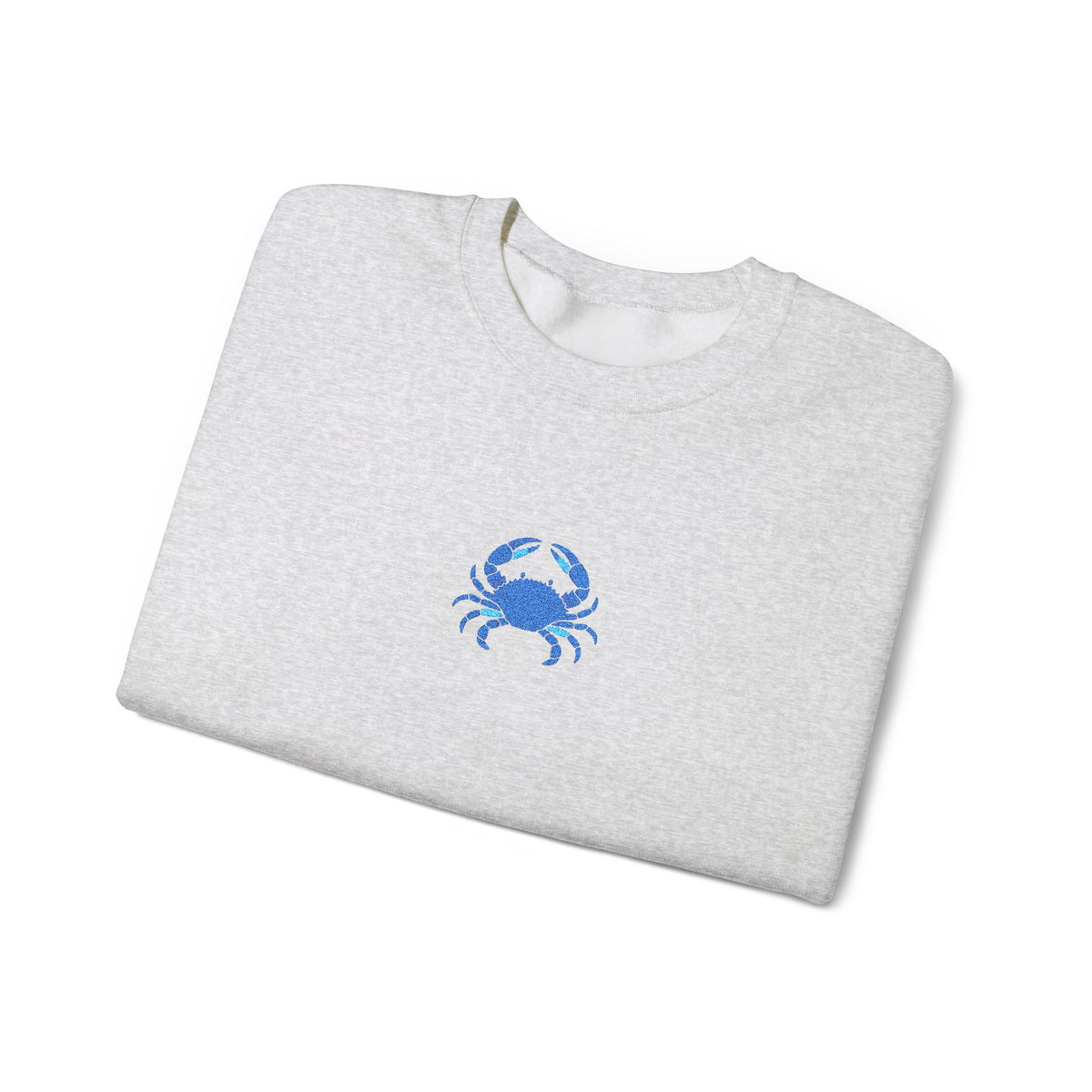 Blue Crab Embroidered Sweatshirt