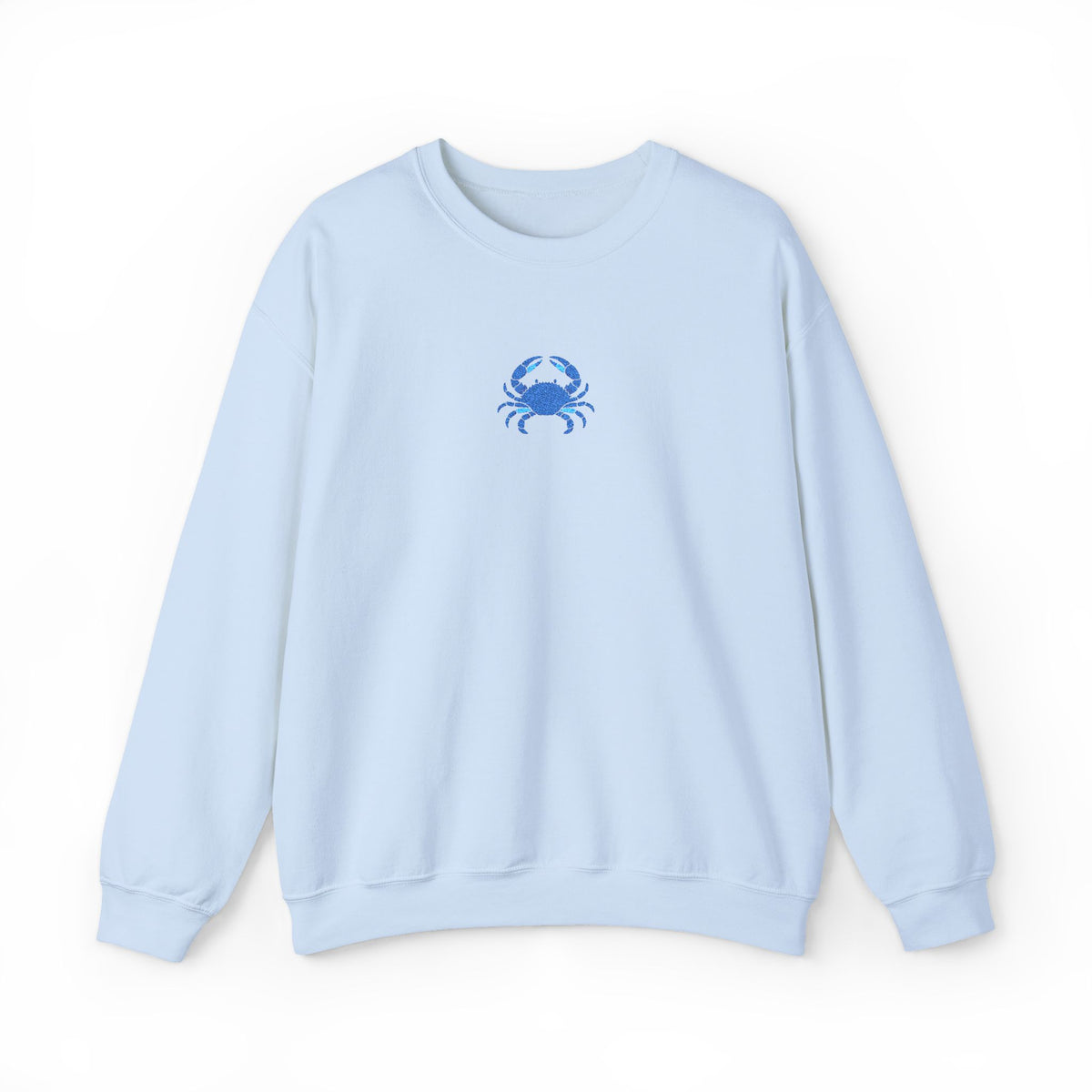 Blue Crab Embroidered Sweatshirt