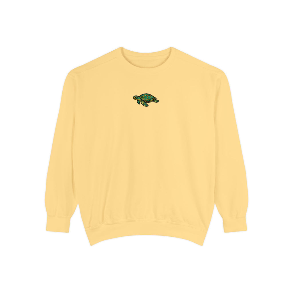 Sea Turtle Embroidered Crewneck Sweatshirt