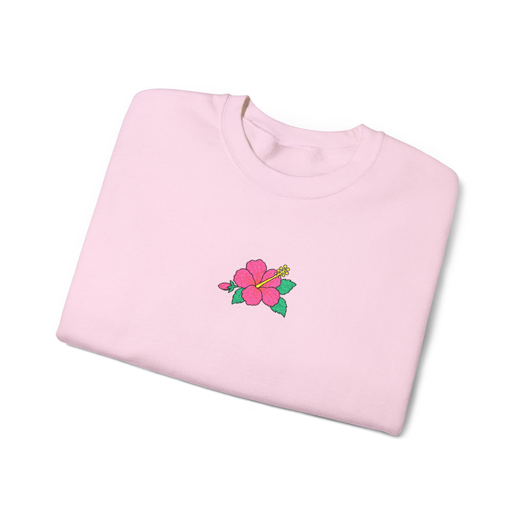 Hibiscus Embroidered Sweatshirt