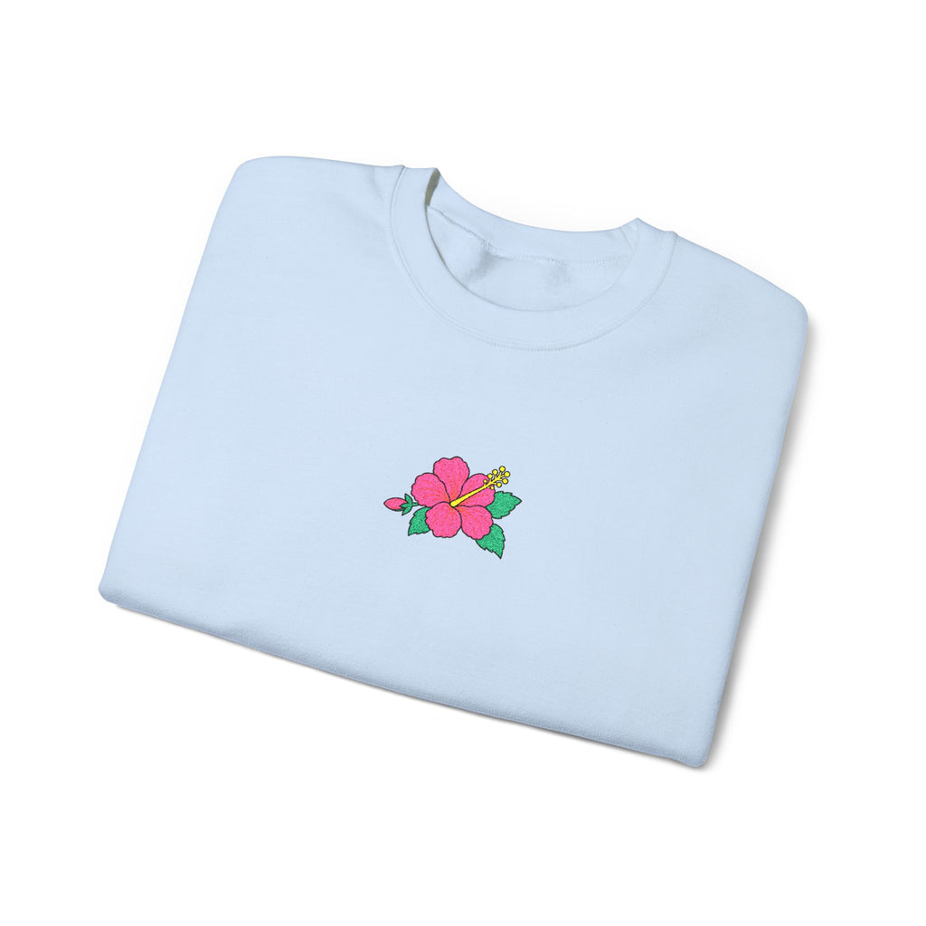 Hibiscus Embroidered Sweatshirt