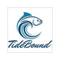 TideBound Square Vinyl Sticker Decal White