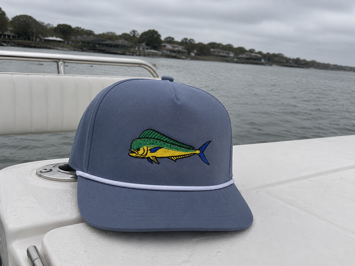 Mahi Embroidered Rope Hat | Blue Jean