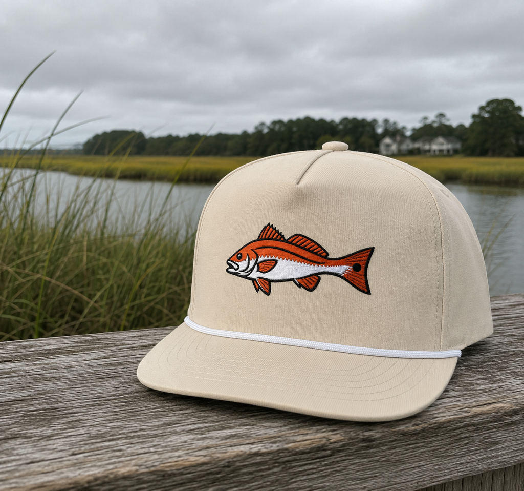 Redfish Embroidered Rope Hat | Cream