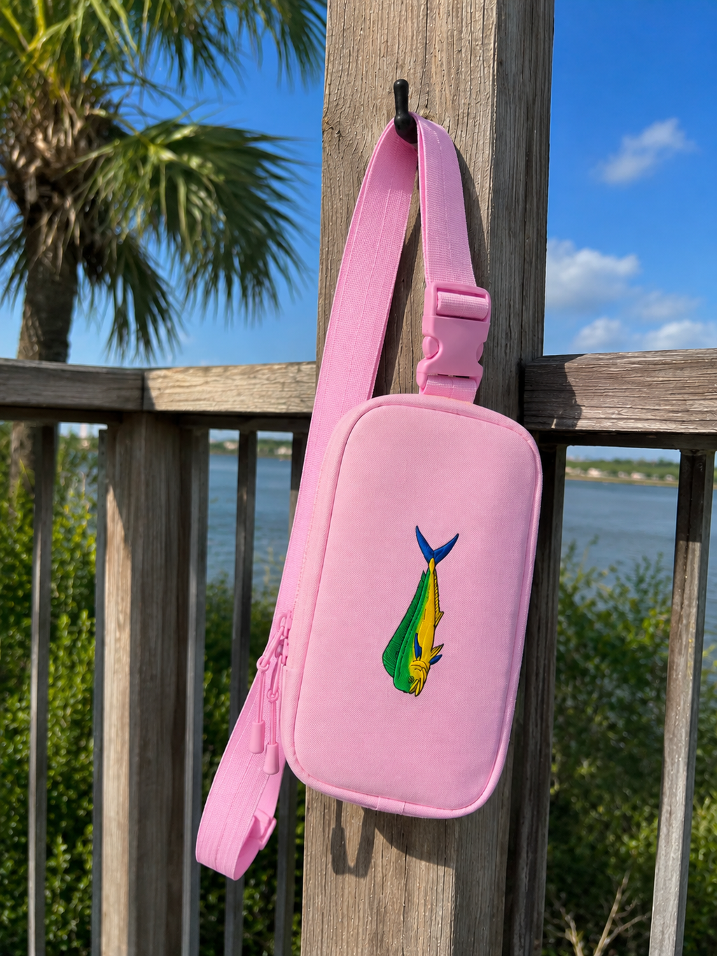 Mahi Embroidered Sling Bag | Pink