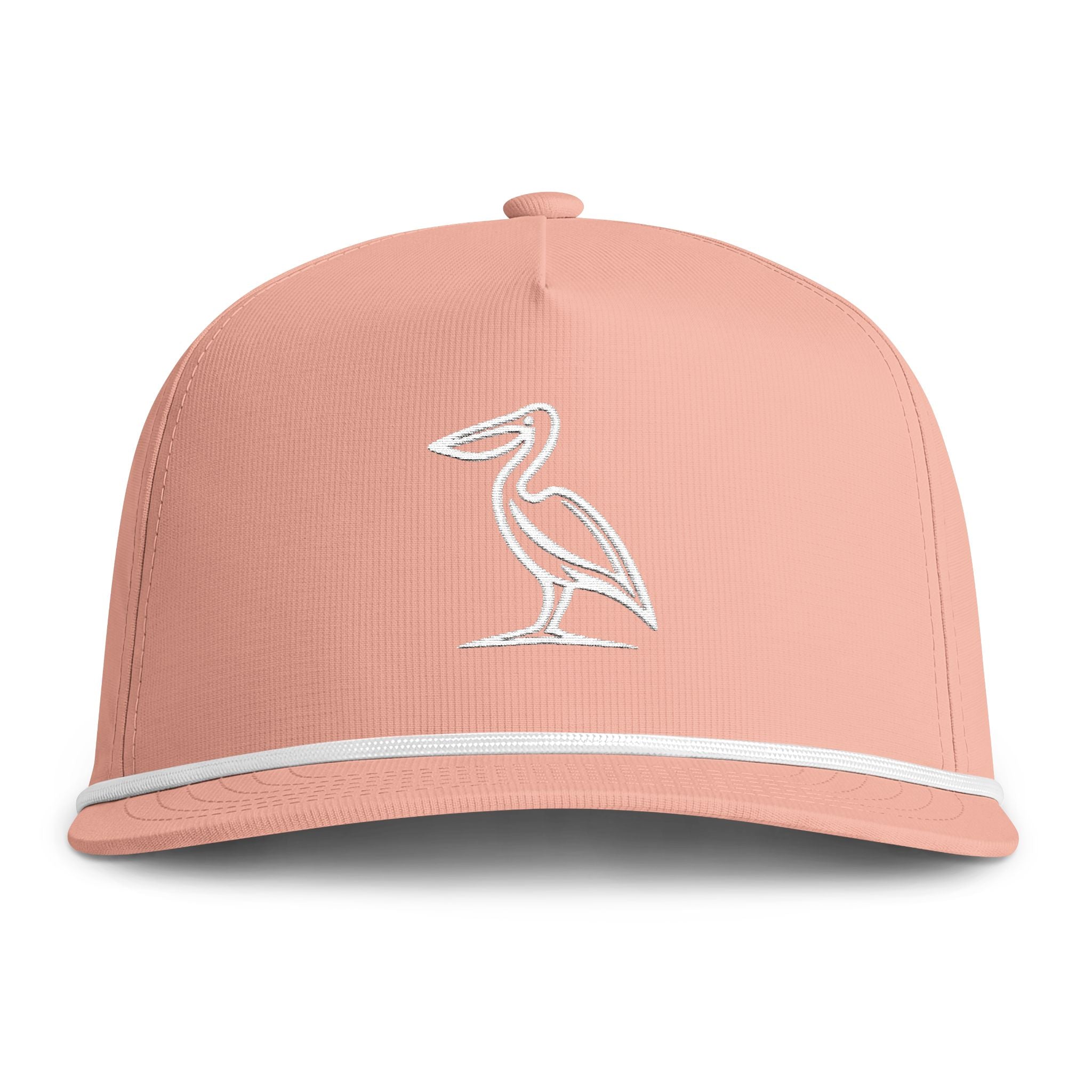 Pelican Embroidered Rope Hat | Peach