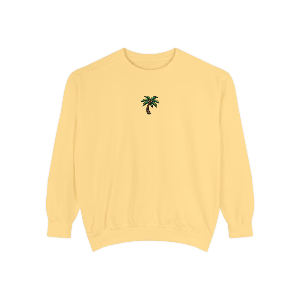 Palm Tree Embroidered Crewneck Sweatshirt