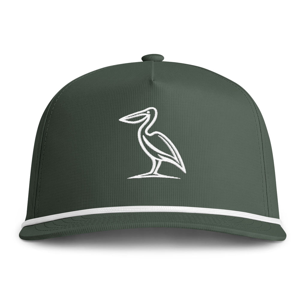 Pelican Embroidered Rope Hat | Moss