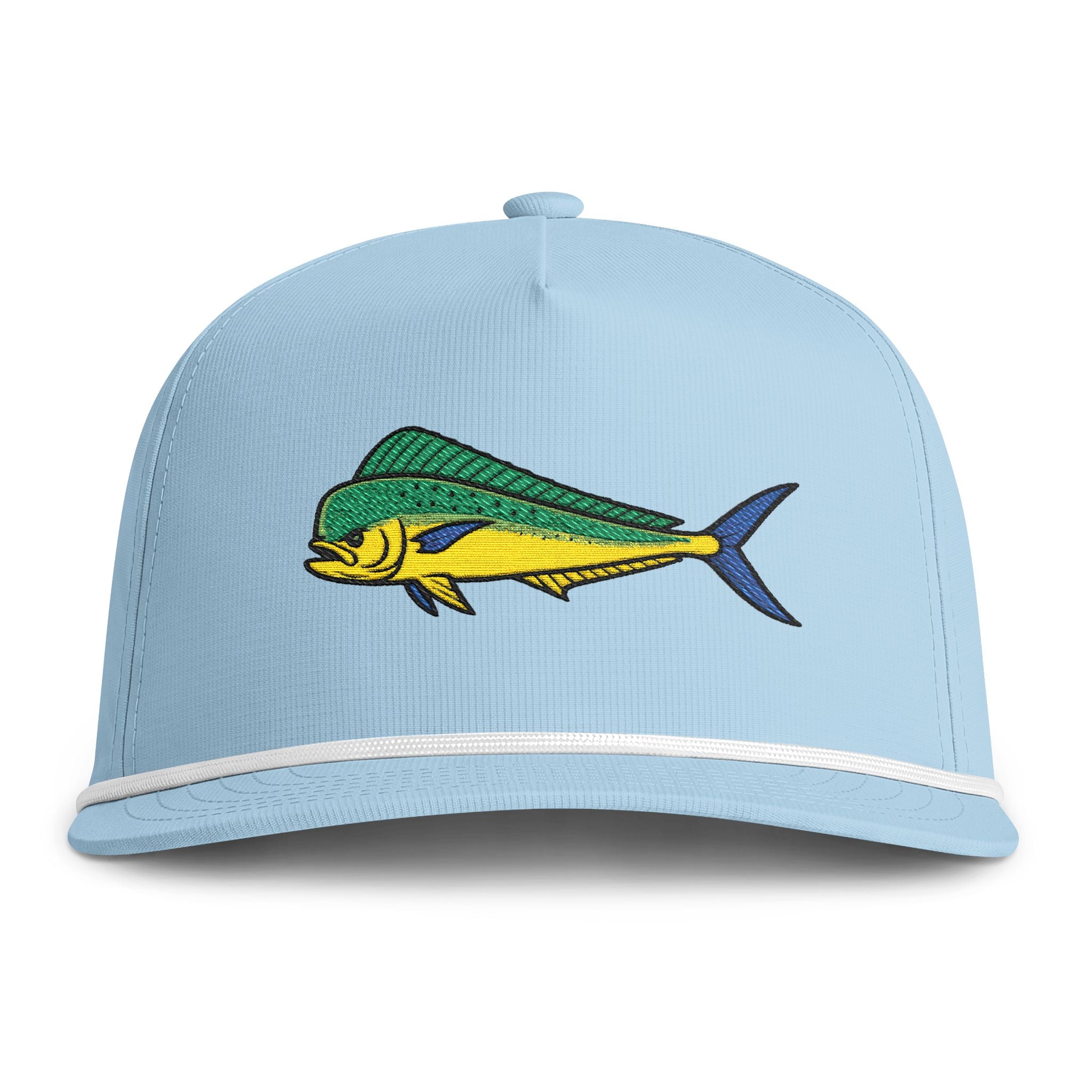 Mahi Embroidered Rope Hat | Light Blue