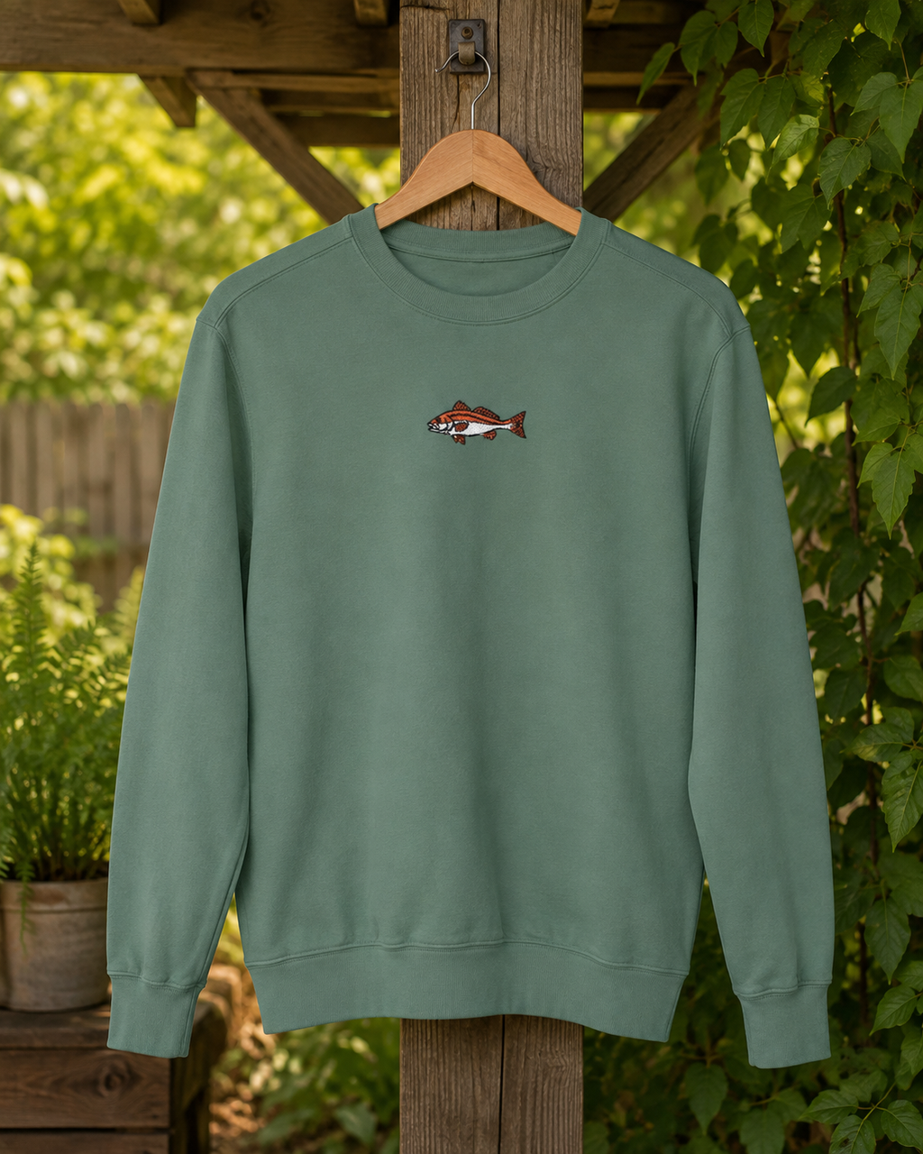 Redfish Embroidered Crewneck Sweatshirt